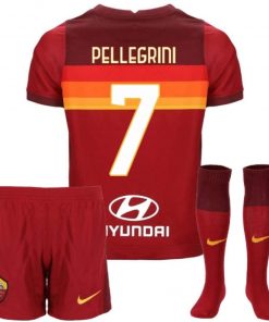 B08TRHXLDL 2020-2021 AS Roma Home Little Boys Mini Kit (Lorenzo Pellegrini 7)