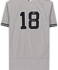 B08T6J6F2X Didi Gregorius New York Yankees Autographed Game-Used #18 Gray Jersey vs. Minnesota Twins on September 12, 2018 with"Game Used 9-12-18" Inscription - MLB Autographed Game Used Bats