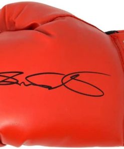 B08RWQ6NHZ James Toney Signed Everlast Red Boxing Glove w/Lights Out - Schwartz Authentic