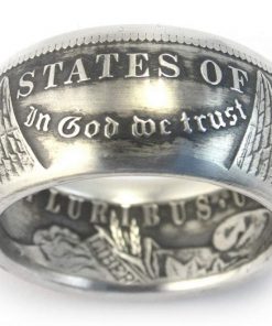 B08V99CS4W MORGAN Silver Dollar Coin Ring Tails (Sizes 7-15) Antiqued - Custom Hand Made
