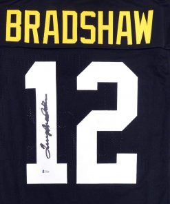 B08S21LXCQ Pittsburgh Steelers Terry Bradshaw Autographed Black Jersey Beckett BAS