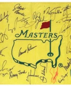 B003YGPXSG Masters Golf Pin Flag Autographed by 27 Former Champions #15 - Autographed Golf Pin Flags
