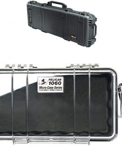 B08WSMB36W Pelican Case Bundle 1720 Rifle Case with Foam (Black) 1060 Micro Case (Black/Clear)