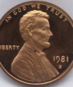 B0081SOHNY 1981-S T2 Lincoln Cent - Proof - Type 2 -"Clear S"