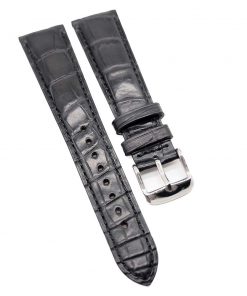 B08SQMD9WN 20mm Black Alligator Leather Watch Strap