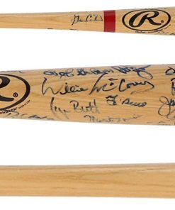 B08WJN8CFR MLB Hall Of Famers Autographed Bat with Multiple Signatures - JSA SM29107 - Autographed MLB Bats