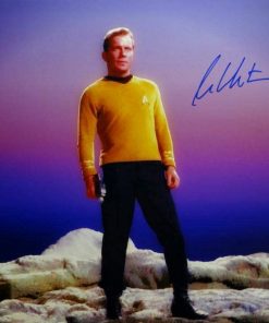 B08W2QGBJD Authentic Autographed William Shatner Star Trek 16X20 Standing On Rock *Blue/Right JSA W Auth