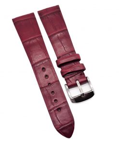 B08SQ833KC 20mm Mahogany Red Alligator Leather Watch Strap