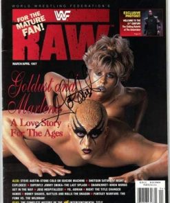 B08WRQK9RD Authentic Autographed Goldust Wrestling WWF Raw Full Magazine March/April 1997 minor wear ~ JSA #AA38293 (w/Marlene)
