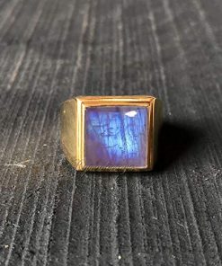 B08X1XPKYK Natural Moonstone Ring, 925 Solid Sterling Silver Jewelry, Wedding Anniversary Ring, Handmade Alternate Engagement Ring, Vermeil Gold Plated