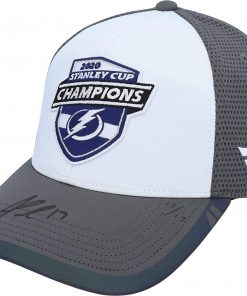 B08T6F85L7 Alex Killorn Tampa Bay Lightning Autographed 2020 Stanley Cup Champions Locker Room Cap - #17 of a Limited Edition of 17 - Autographed NHL Hats