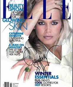 B08WRVKDC7 Authentic Autographed Claudia Schiffer Elle Full Magazine November 1995 ~ JSA #EE60259 (no label)