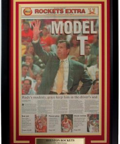 B08WPZNC5Z Houston Rockets 1995 NBA Champs Houston Chronicle Newspaper Framed 157846