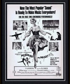 B08TTBRR6K ORIGINAL Vintage 1967 Sound of Music Julie Andrews 11x14 Framed Advertisement