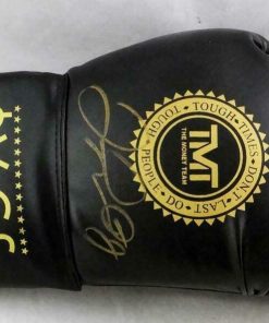B08W2KZYH9 Authentic Autographed Floyd Mayweather Black Tmt Custom Boxing Glove ~ Beckett Auth *Gold