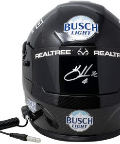B08T3R3T4G Kevin Harvick Signed Busch Light Full Size Nascar Replica Helmet BAS