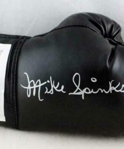 B08W2LP7FM Authentic Autographed Michael Spinks Black Everlast Boxing Glove ~ JSA W Auth *Silver
