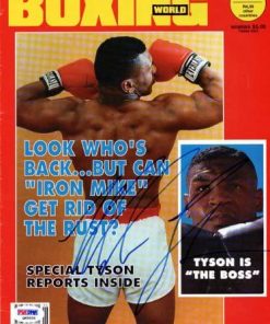 B009KWL0P8 Mike Tyson Autographed Magazine Cover Vintage PSA/DNA #Q65526