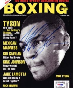 B009KWKTBO Mike Tyson Autographed Magazine Cover Vintage PSA/DNA #Q65509