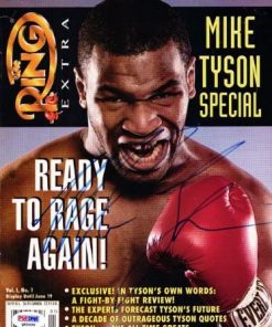 B009KWKPEU Mike Tyson Autographed Magazine Cover Vintage PSA/DNA #Q65496