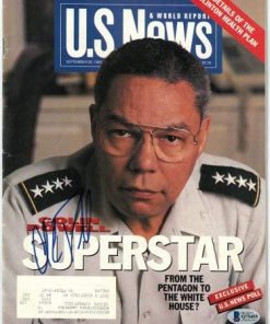 B08WRFSDJY Authentic Autographed Colin Powell U.S. News & World Report Full Magazine 9/20/1993 ~ Beckett/BAS #Q75455
