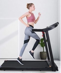 B08T1PW886 2.5HP Electric Motorized Flat Treadmill w/LCD Display & Speakers Bluetooth, Folding Under Desk Treadmills, Home Gym Walking Running Equipment for Men Women