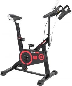 B08T6D4YGZ Indoor Cycling Bikes, Stationary Exercise Bike with Adjustable Seat, Fitness Bikes for Men Women Home Workout Cardio Training