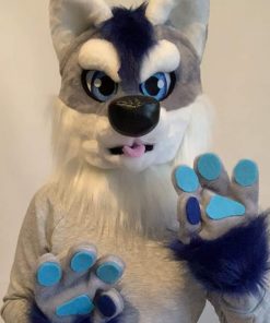 B08T7RHBT3 Wolf fursuit head I Wolf furry costume for kids I Kids fursuit I Wolf fursona