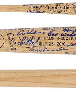 B08WJM6HDY MLB Hall Of Famers Autographed Bat with Multiple Signatures - JSA SM29105 - Autographed MLB Bats