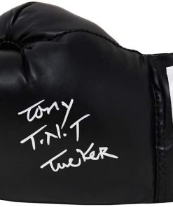 B08TP7Z9L9 Tony Tucker Signed Everlast Black Boxing Glove w/TNT