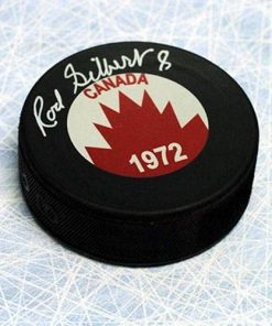 B007FKU2T2 Rod Gilbert Team Canada Autographed 1972 Summit Series Hockey Puck - Autographed Olympic Pucks