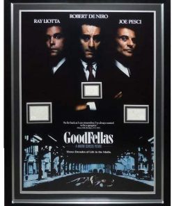 B08WRH67VB Goodfellas Full-Size Movie Poster Deluxe Framed with Robert Deniro, Ray Liotta And Joe Pesci Autographs - JSA