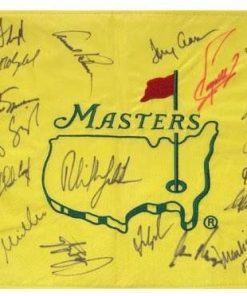 B003YGY0GW Masters Golf Pin Flag Autographed by 23 Former Champions #13 - Autographed Golf Pin Flags