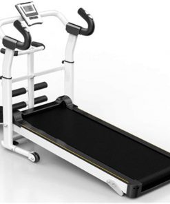 B08RJ6QMPK Rnwen Treadmills Multifunctional Mechanical Treadmill Mini Folding Treadmill Space Saver Jogging Exercise Fitness Equipment Treadmill Motorized (Color : White, Size : 110x115x55cm)
