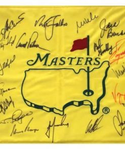 B0036PVZ5U Masters Golf Pin Flag Autographed by 24 Former Champions #7