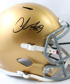 B08RP8QSWT Chase Claypool Autographed Notre Dame F/S Speed Helmet - Beckett W Auth Black
