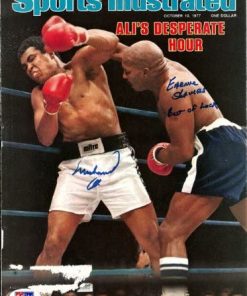 B00AKNQJ1G Muhammad Ali & Ernie Shavers Autographed Magazine Cover PSA/DNA #S01562