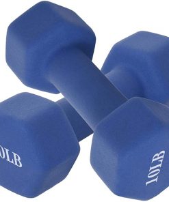 B08TLYHL1L Jungaha Dumbbells Set of 2 Neoprene Coated Dumbbell Set Weight Set, Hex Shaped Heads Weights Dumbbells Set,Strength Training Equipment