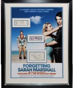 B08WRNMM3W Forgetting Sarah Marshall 16X24 Movie Poster Deluxe Framed with Kristin Bell, Jason Segal And Russell Brand Autographs - JSA