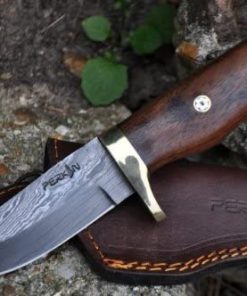 B00A92MTG2 Perkin Knives- Custom Handmade Damascus Hunting Knife - Beautiful Camping Knife
