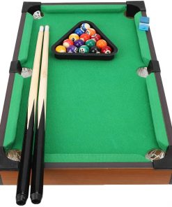 B08W9JT6MC Table Top Pool, Easy to Store and Carry Durable to Use Desktop Billiards, for Boys Girls Outdoor Home(Wood Color)