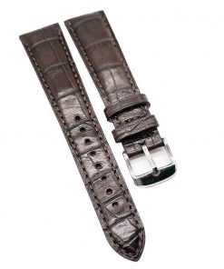 B08SQWWLMX 20mm Hickory Brown Alligator Leather Watch Strap