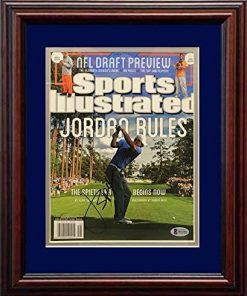 B005MYRJ4E Jordan Spieth BAS Signed Framed Sports Illustrated Full SI Magazine