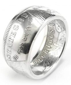 B08VDRR5KW MORGAN Silver Dollar Coin Ring Tails (Sizes 7-15) Polished - Custom Hand Made