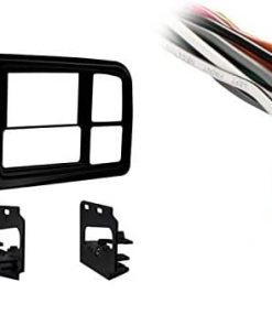 B08T2L4MSV Metra DP-3002B Double DIN Dash Kit for 1999-2002 GM Full-Size Trucks/SUV's (Matte Black) & 70-1858 Connects Aftermarket Receiver to Factory Plug on Select 1988-2002 GM Vehicles,Multi Color