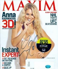 B005TVJ76S Anna Kournikova autographed Maxim Magazine (Tennis Star - Swimsuit Model) - Autographed Tennis Magazines