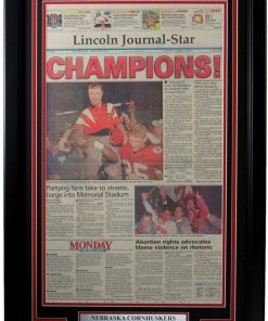 B08WQ95WD2 Nebraska 1994 National Champs The Lincoln Journal-Star Newspaper Framed 157880