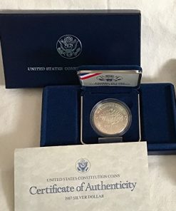 B00A85WVBS 1987 S Constitution Commemorative Silver Proof Dollar US Coin DCAM Gem $1