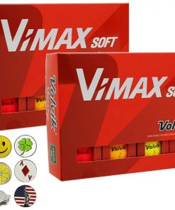 B08T578M73 Volvik VIMAX Soft Matte Finish Golf Balls Gift Set Bundle 2 Dozen (Assorted Color - 24 Balls) with 5 Ball Markers and 1 Magnet Hat Clip