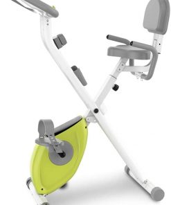 B08SQQTGCJ [Ship from US]Exercise Bike Indoor Cycling Bike Folding Magnetic Stationary Bicycle Silent Cute Sport Bike with Tablet Stand for Home Gym Women Men Fitness Workout Cardio Training,43.3x26.8x17.7in,220 lbs Capacity